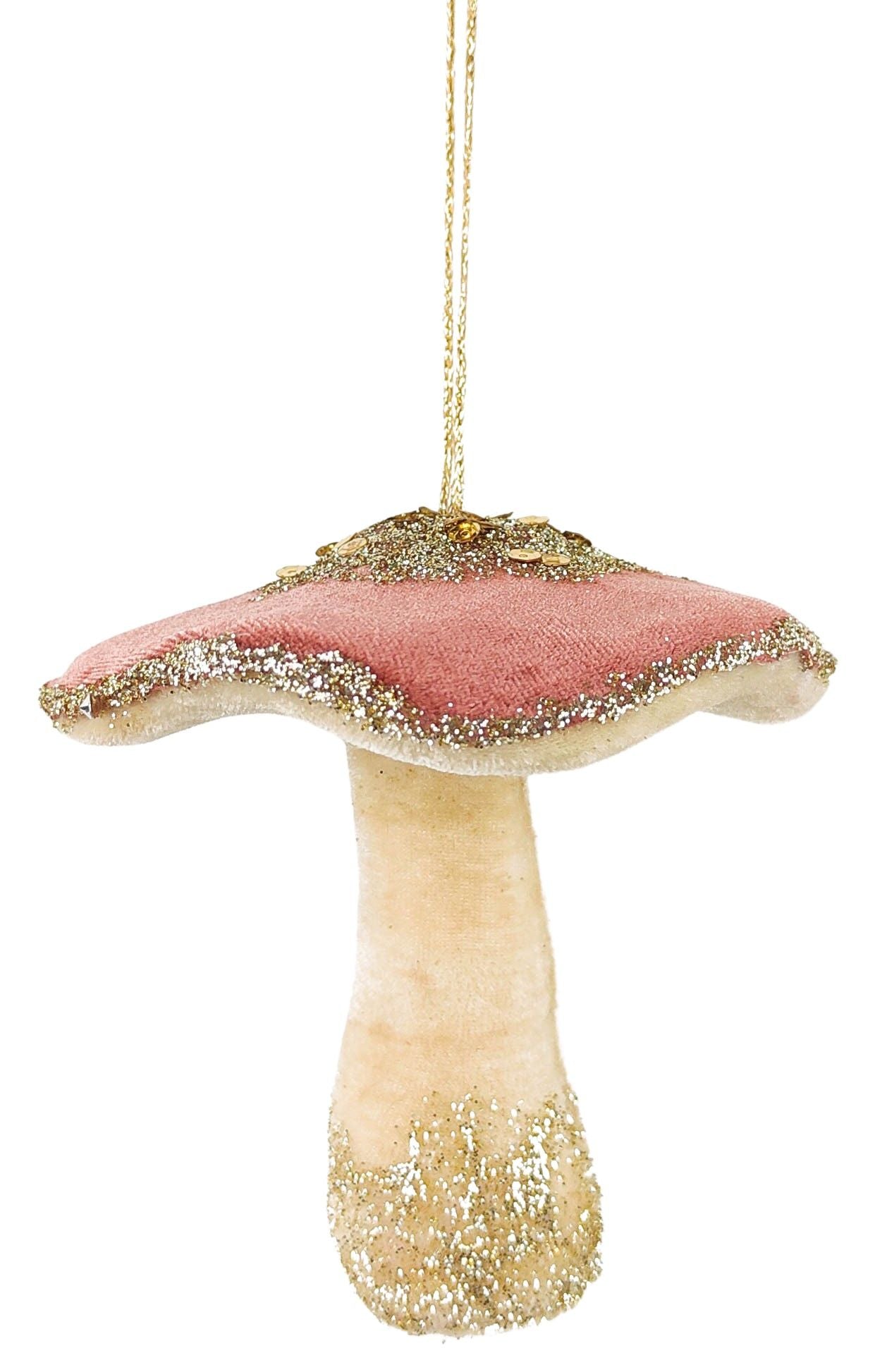 Glitter Mushroom Ornaments