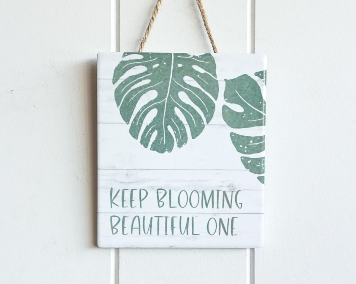 Keep Blooming Wall Plaque - Plant Homewares &amp; Lifestyle